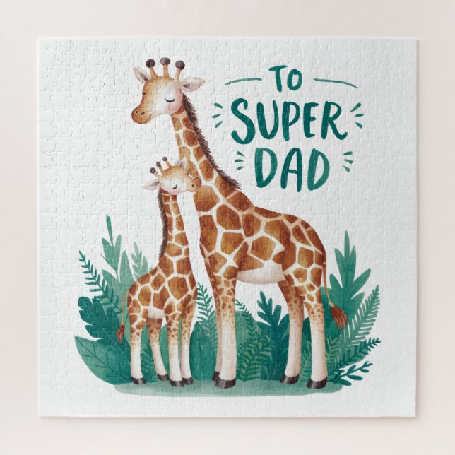 Puzzle Cadeau fête des pères | À Super Papa (Vertical)