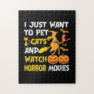 Puzzle Cadeau Halloween   Je Veux Juste Pet Chats Anniver