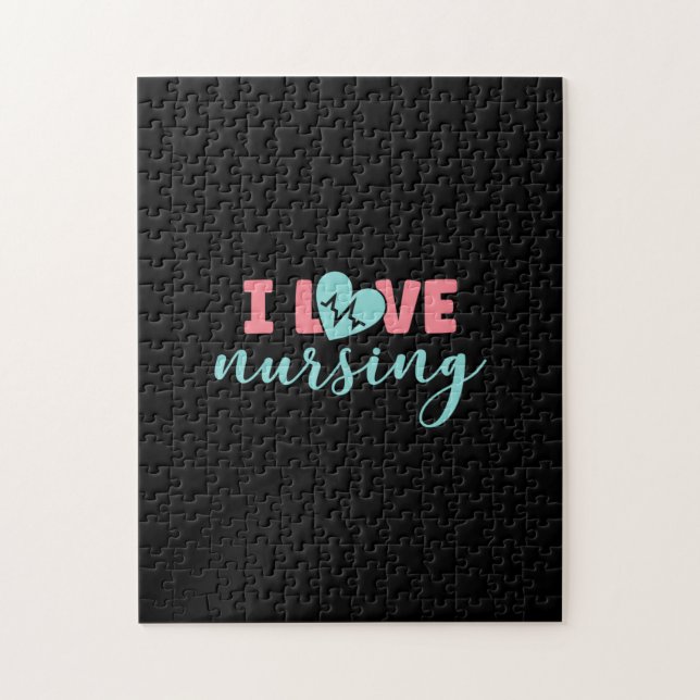 Puzzle Cadeau infirmière | I Love Nursing (Vertical)