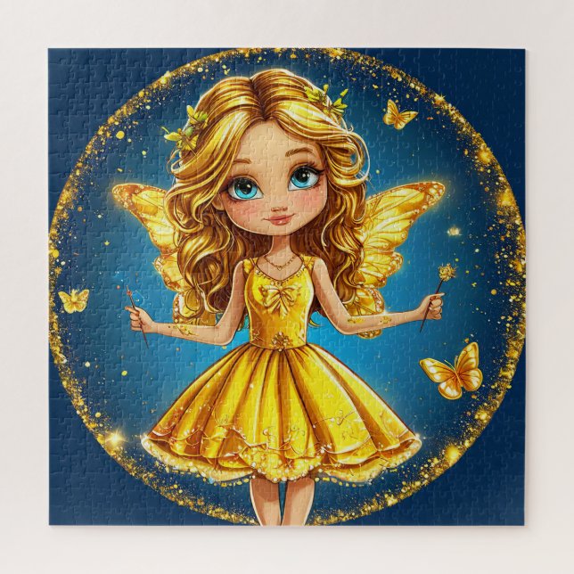 Puzzle Cadeau magique de fée fantaisiste pour filles (Vertical)