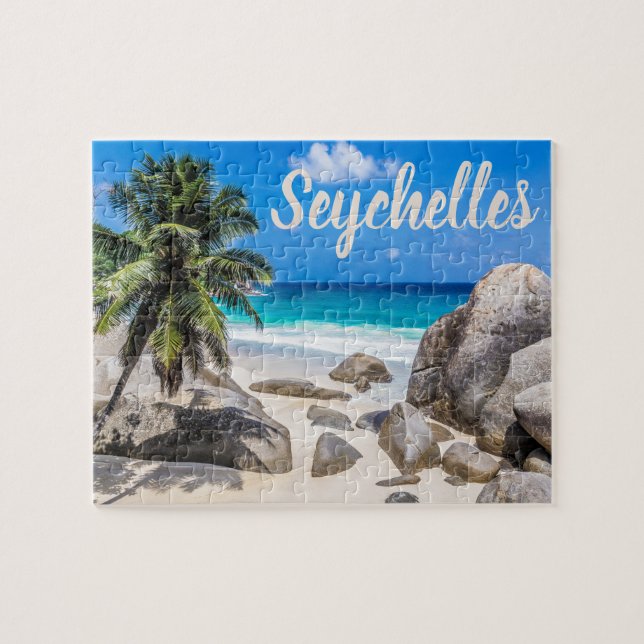 Puzzle cadeau Mahe Seychelles Carana Beach (Horizontal)