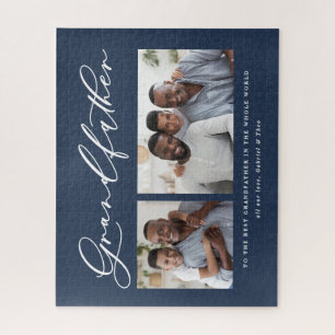 Puzzle Cadeau minime de script multi photo grand-père