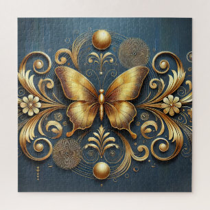 Puzzle Cadeau Papillon Doré Pour Amoureux De La Nature