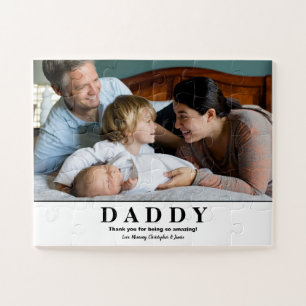 Puzzle Cadeau photo personnalisé Texte modifiable fête de