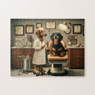 Puzzle Cadeau pour amateur de chien fantaisiste : dentist