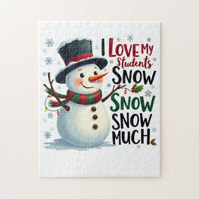 Puzzle Cadeau pour Enseignant | J'Aime Mes Élèves Telleme (Vertical)