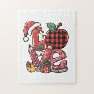 Puzzle Cadeau pour Enseignant Joyeux Noël Amour