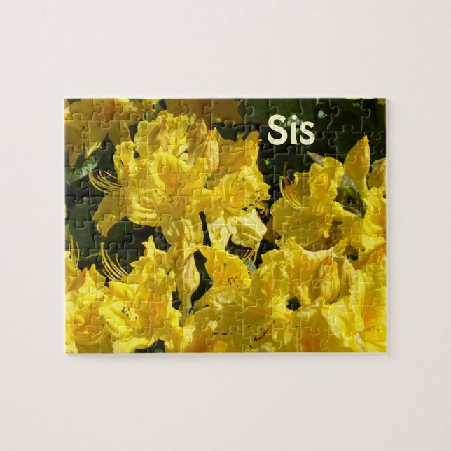 Puzzle Cadeau pour sœur Fleur de Rhododendron Jaune puzzl (Horizontal)