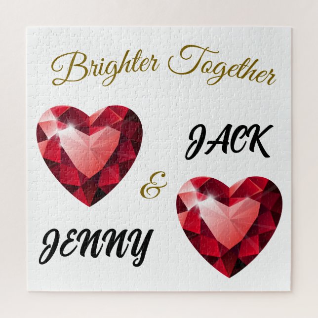 Puzzle Cadeau Signifiant pour elle – Amour Élégant (Vertical)