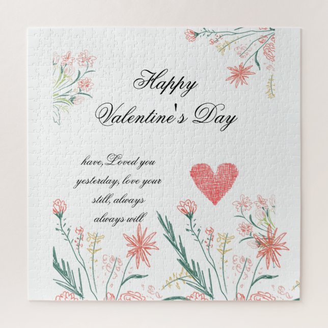 Puzzle Cadeau unique de Saint-Valentin (Vertical)