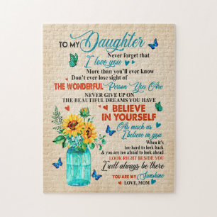 Puzzle Cadeaux de fille   Lettre À Ma Fille De Maman
