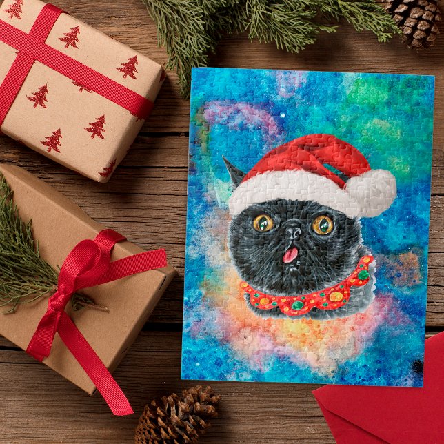 Puzzle Cadeaux de Noël de Chat Noir cool (Créateur téléchargé)