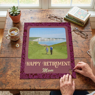 Puzzle Cadeaux de retraite heureux personnalisés pour mam