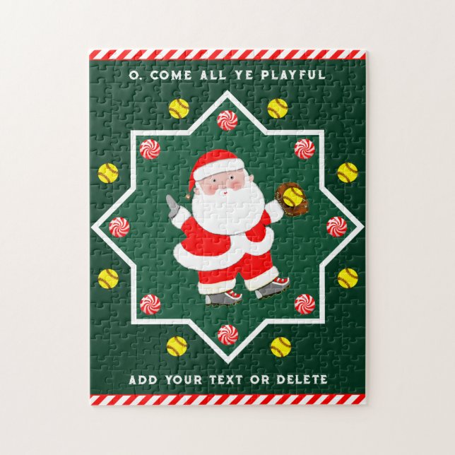 Puzzle Cadeaux de vacances de softball (Vertical)