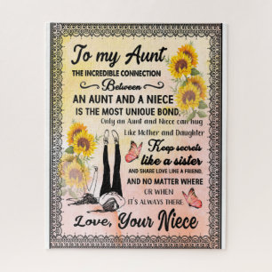 Puzzle Cadeaux Tantes Lettre À Ma Tante Amour De La Niè