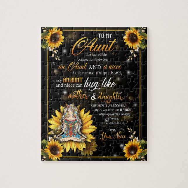 Puzzle Cadeaux Tantes | Lettre À Ma Tante Amour De La Niè (Vertical)