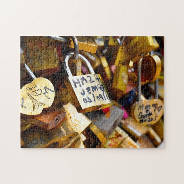 Puzzle Cadenas d'amour du Pont des Arts Paris. (Horizontal)