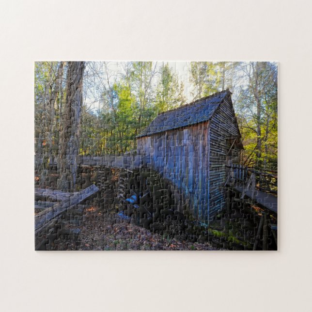 Puzzle Cades Cove Montagnes fumées. (Horizontal)
