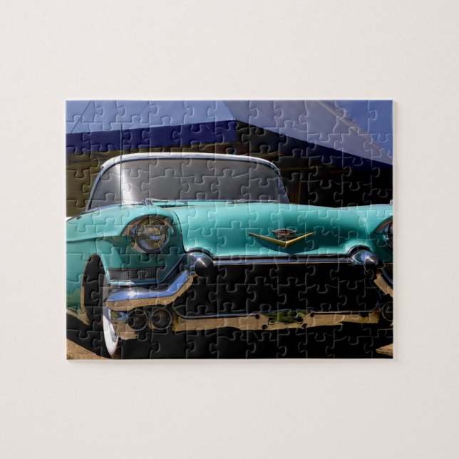 Puzzle Cadillac vert d'Elvis Presley convertible en (Horizontal)