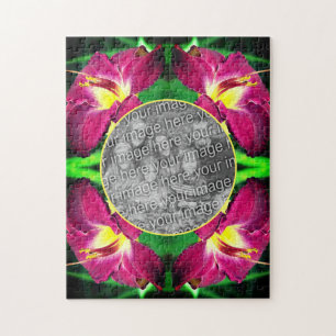 Puzzle Cadre de fleurs journalières Créez votre propre ph