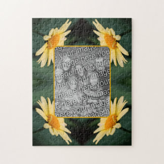 Puzzle Cadre Fleur Jaune Faisée Ajouter Votre Photo