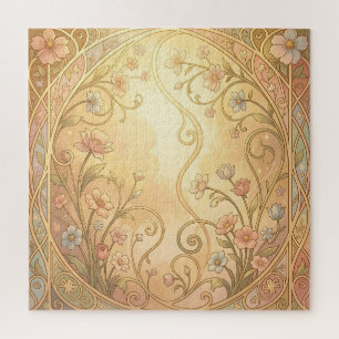 Puzzle Cadre floral Art Nouveau bordure ornementale vinta