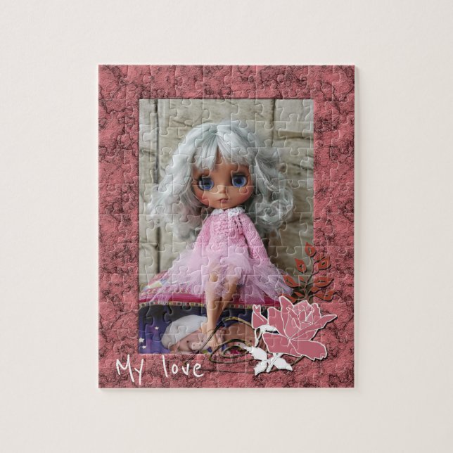 Puzzle Cadre photo personnalisé et vintage (Vertical)