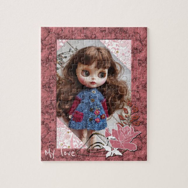 Puzzle Cadre photo personnalisé et vintage (Vertical)