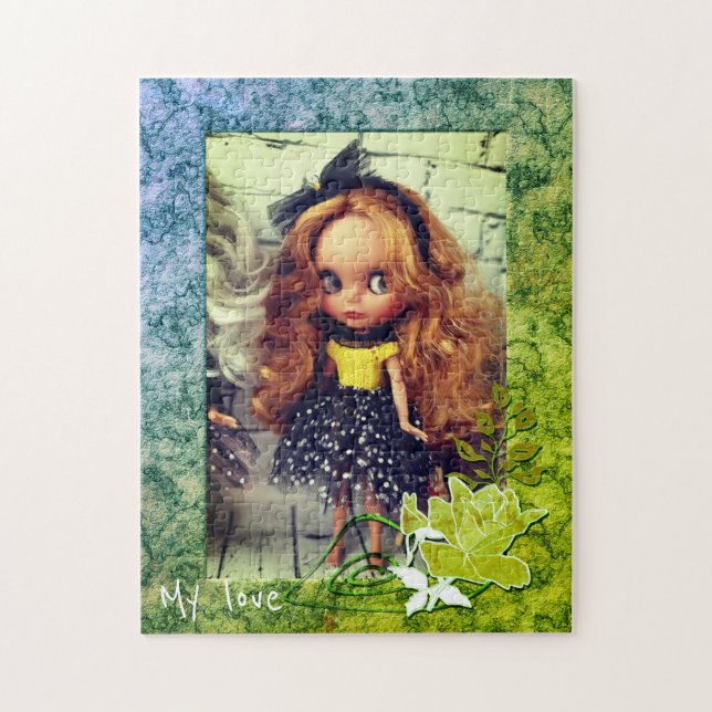 Puzzle Cadre photo personnalisé et vintage (Vertical)