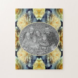 Puzzle Cadres de gouttes de rose jaune Ajouter votre prop