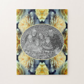 Puzzle Cadres de gouttes de rose jaune Ajouter votre prop