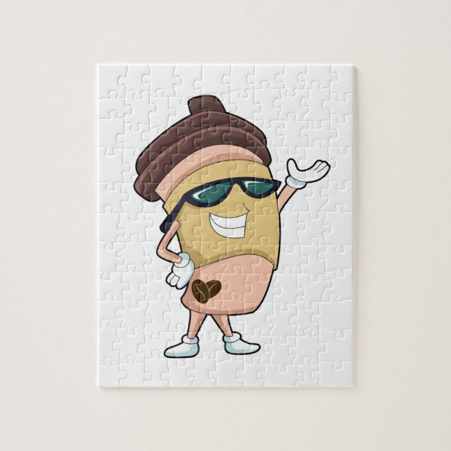 Puzzle Café avec Lunettes de soleil (Vertical)