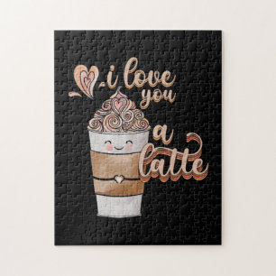 Puzzle Café Coeur Je t'aime un latte
