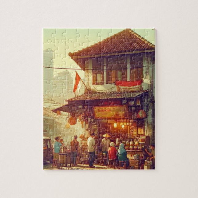 Puzzle Café de rue de Jakarta  (Vertical)