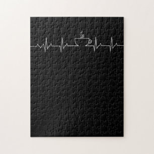 Puzzle Café Heartbeat Funny Heartbeat Lover TShirt