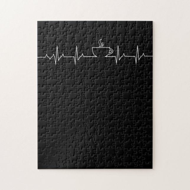 Puzzle Café Heartbeat Funny Heartbeat Lover TShirt (Vertical)