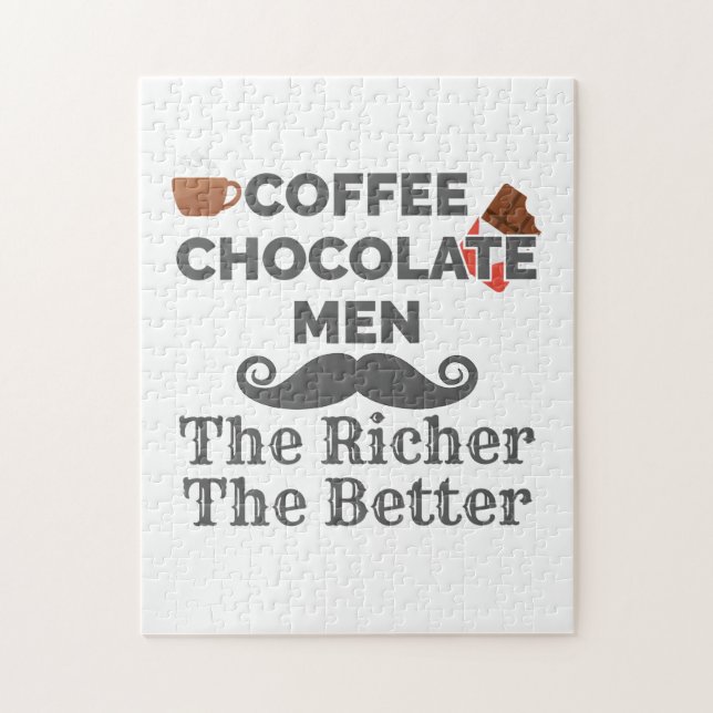 Puzzle Café Lover Chocolat Hommes Plus Riche (Vertical)