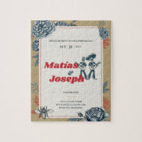 Calaveras (Gay) Wedding Invitation (Colour 4)