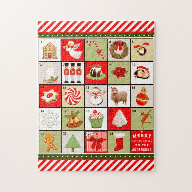 Puzzle Calendrier de l'Avent de Noël (Vertical)