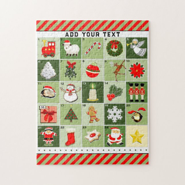 Puzzle Calendrier de l'Avent de Noël (Vertical)