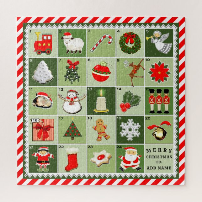 Puzzle Calendrier de l'Avent de Noël créatif (Vertical)