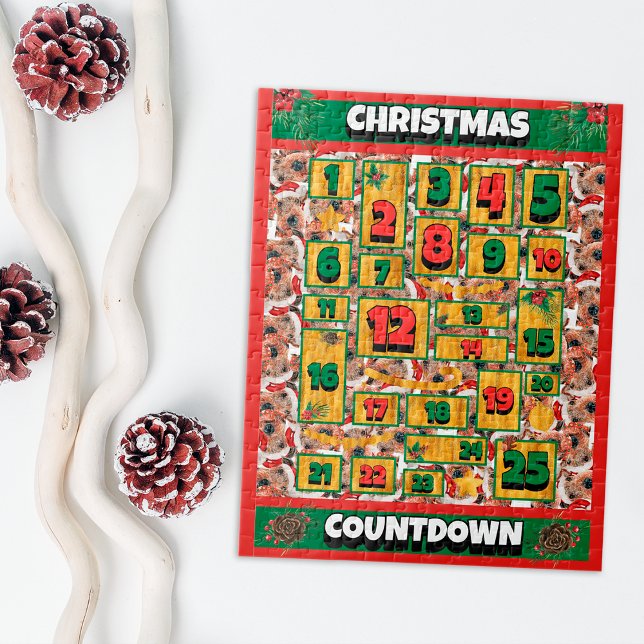 Puzzle Calendrier de l'Avent de Noël du chien Airedale (Créateur téléchargé)