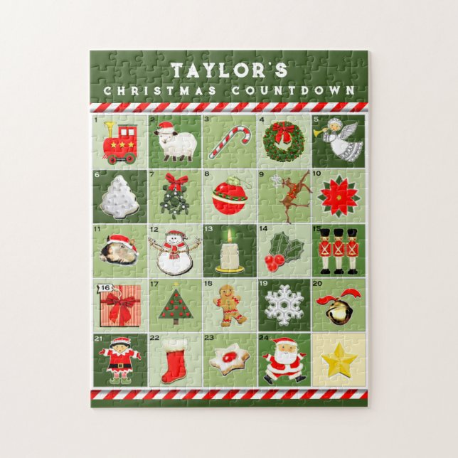 Puzzle Calendrier de l'Avent personnalisé pour le compte  (Vertical)