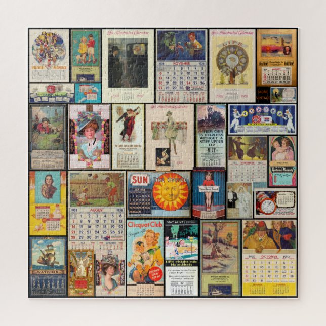 Puzzle CALENDRIER DE PUBLICITÉ vintage, EMBALLÉ! (Vertical)
