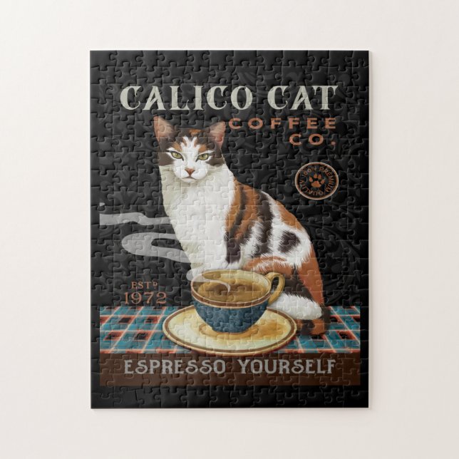 Puzzle Calico Cat Coffee Company 2 (Vertical)