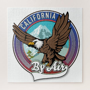 Puzzle California par autocollant de voyage aérien