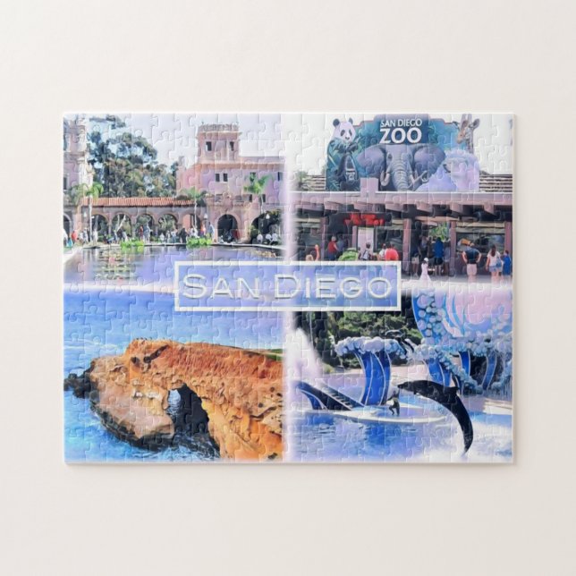 Puzzle Californie - San Diego - Mosaic - USA - (Horizontal)