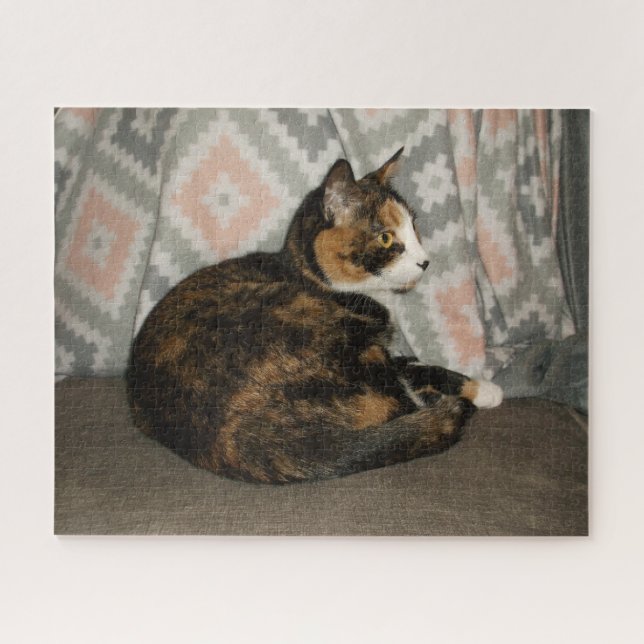 Puzzle Callie Cat sur Sofa (Horizontal)