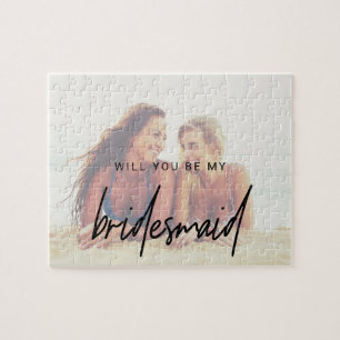 Puzzle Calligraphie lunaire Photo Bridesmaid Propositio