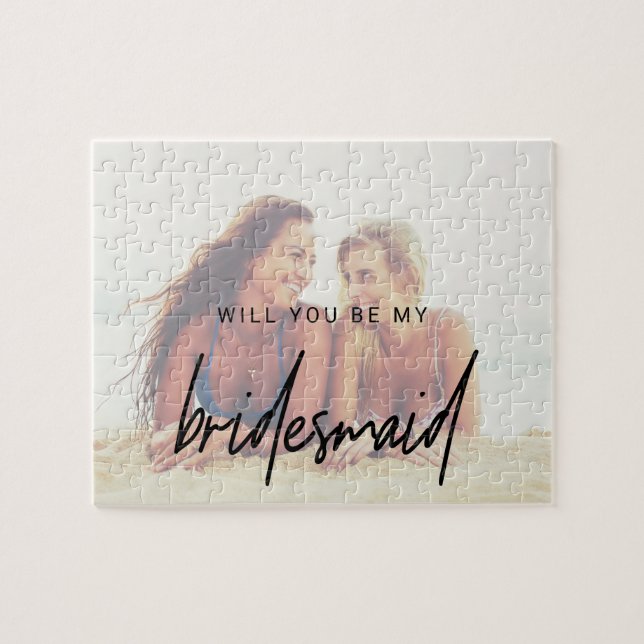 Puzzle Calligraphie lunaire | Photo Bridesmaid Propositio (Horizontal)